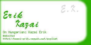 erik kazai business card